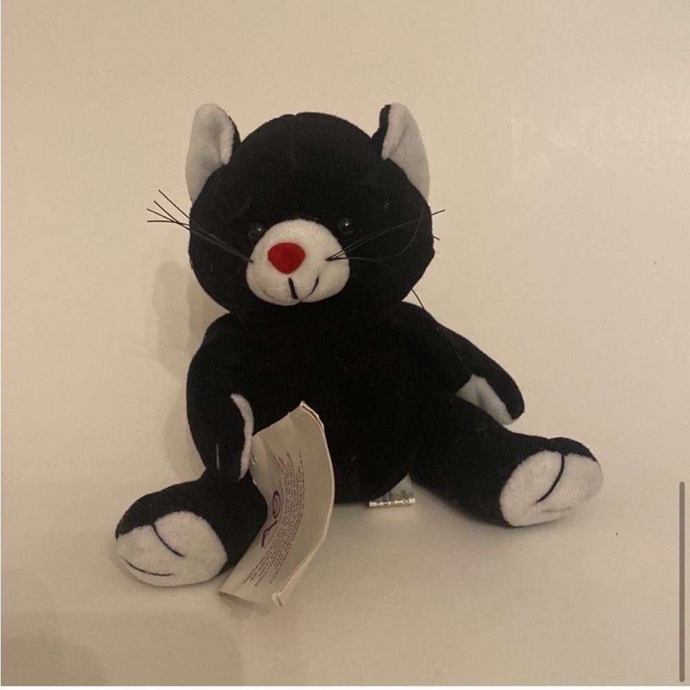 VTG 1990s Y2K Beanie Cuddly Creatures By Alex Mory Black White Collectible